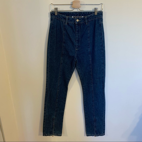 NWT Rotate Birger Christensen Jada Jeans in Dark Blue, Size 40/US8 - Picture 4 of 14